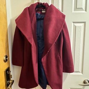 T Tahari Deep Red Women's Cape Coat